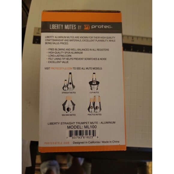 Pro Tec Liberty Mutes ML100 Straight Trumpet - Aluminum - Picture 2 of 4